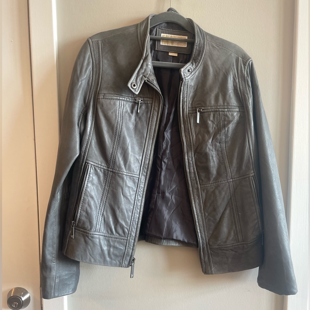Michael Kors Genuine Leather Moto Jacket
